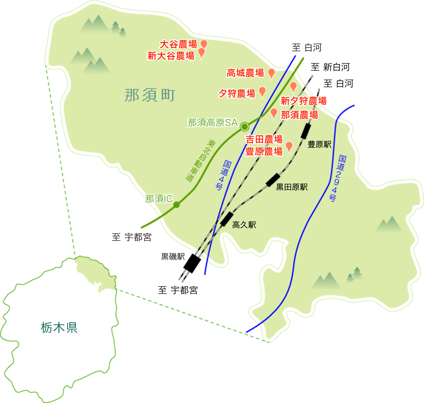 画像:栃木県・農場マップ
